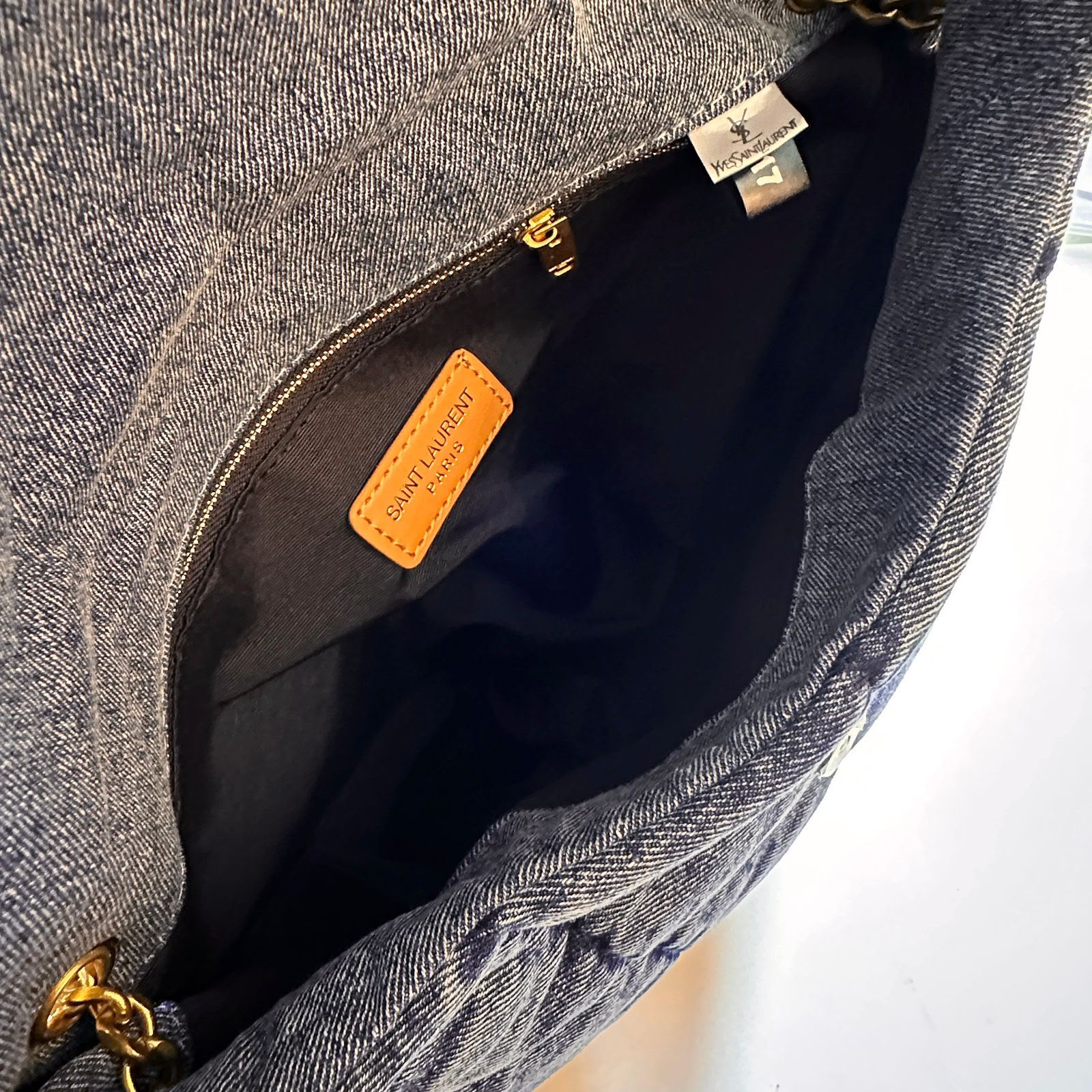 Denim Quilted Chain Shoulder Bag for Women