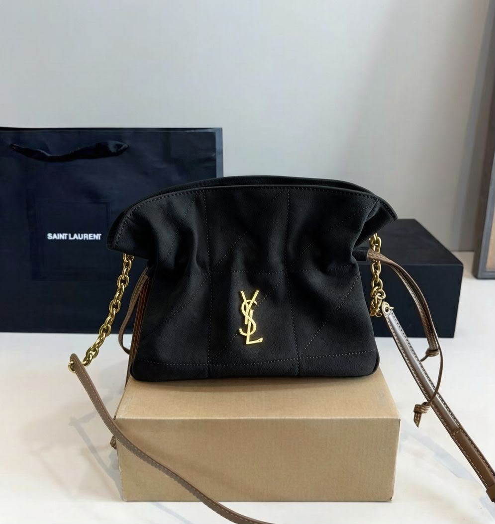 Luxury Quilted Drawstring Shoulder Bag
