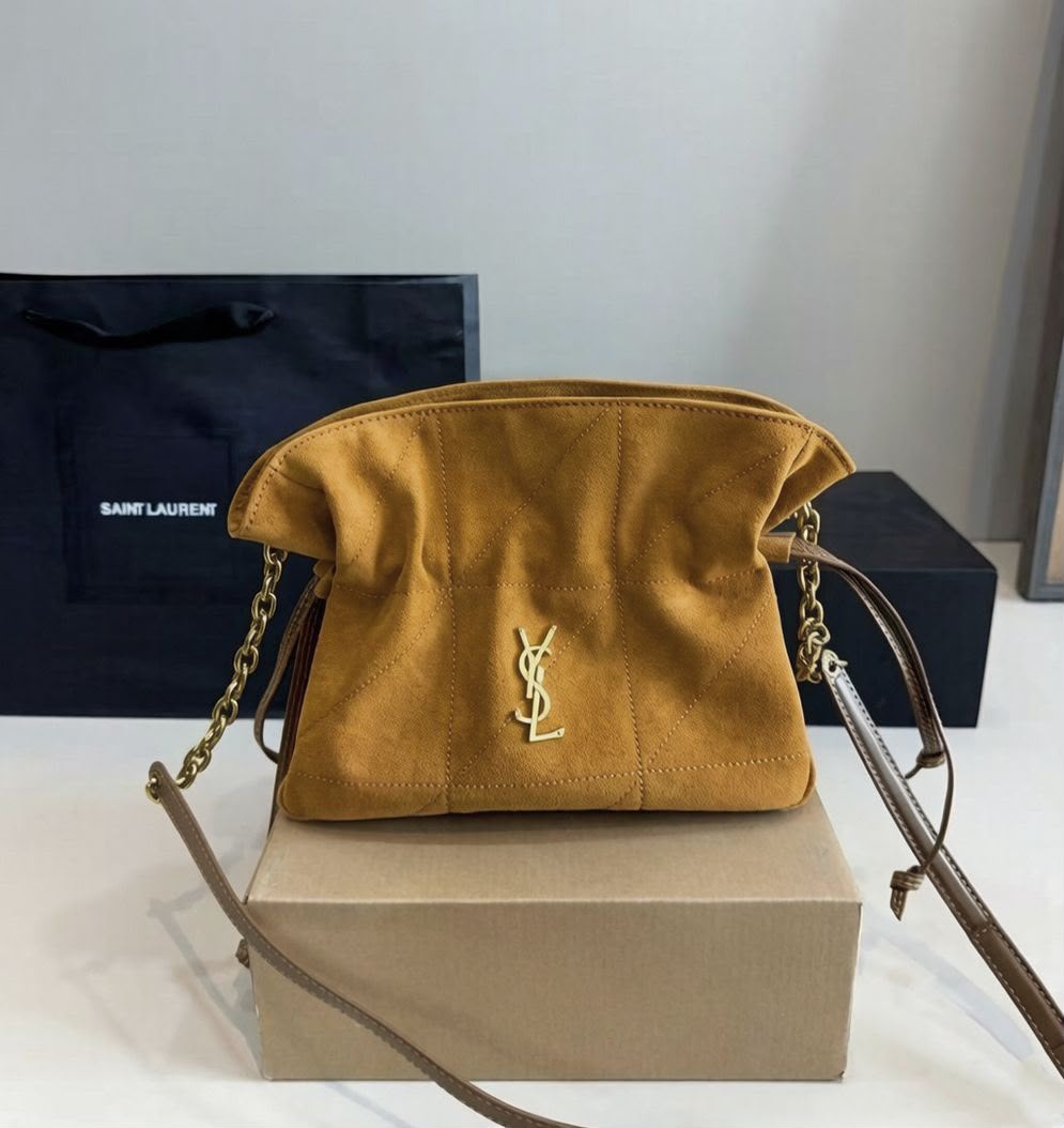 Luxury Quilted Drawstring Shoulder Bag