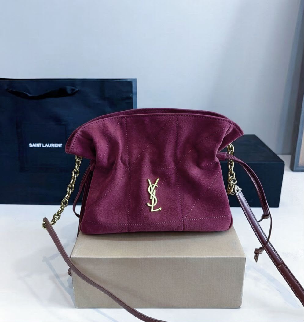 Luxury Quilted Drawstring Shoulder Bag