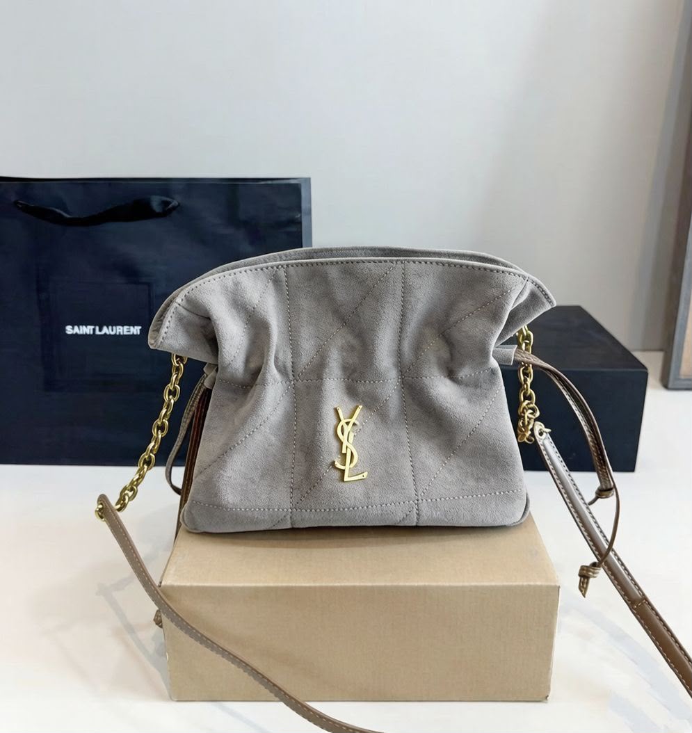 Luxury Quilted Drawstring Shoulder Bag