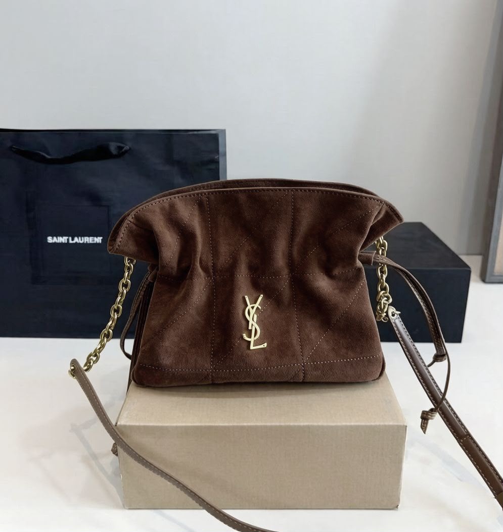 Luxury Quilted Drawstring Shoulder Bag