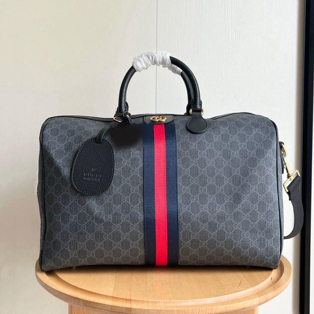 Premium Pattern Travel Duffle Bag 55 cm - Charcoal Grey Pattern