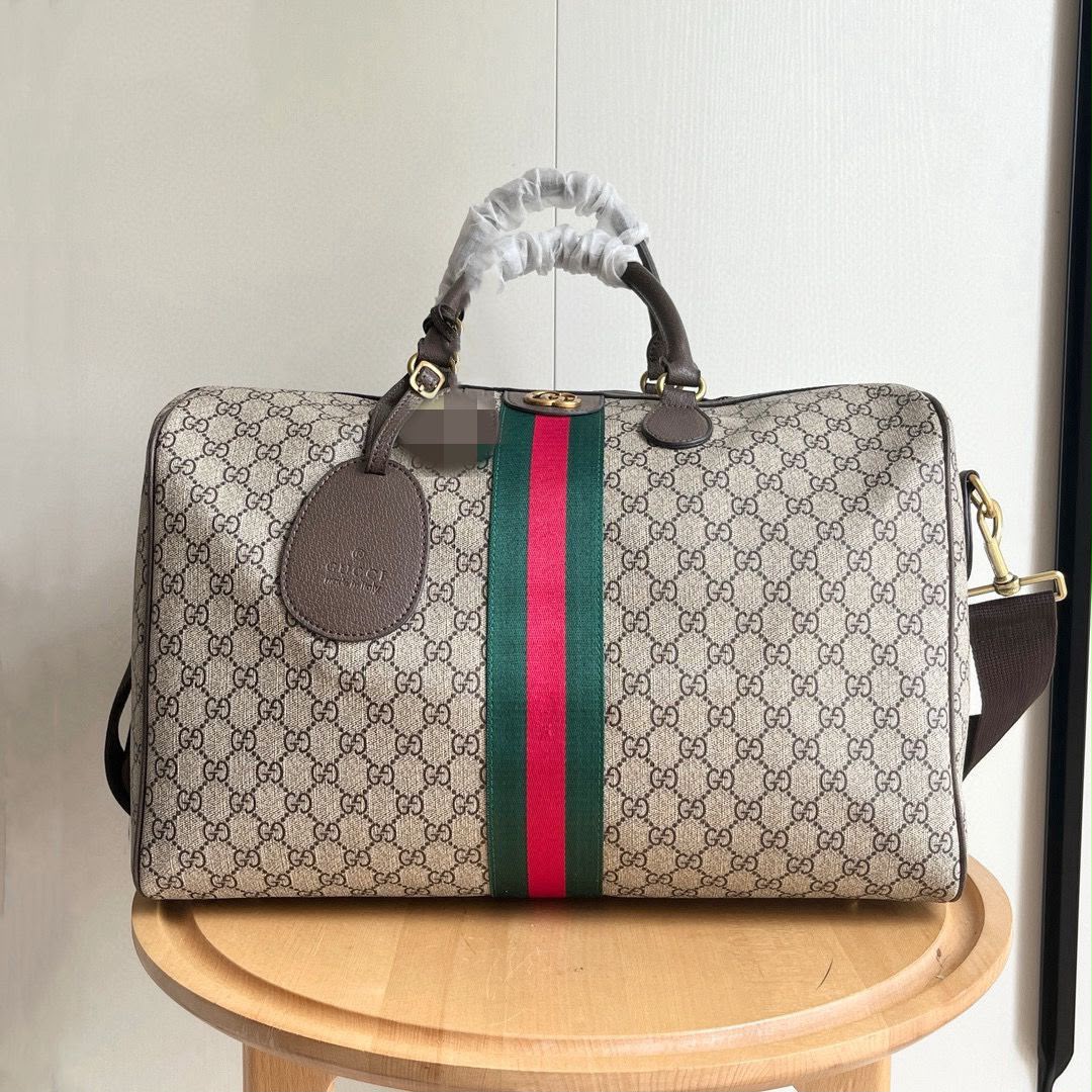 Premium Pattern Travel Duffle Bag 55 cm - Beige Pattern